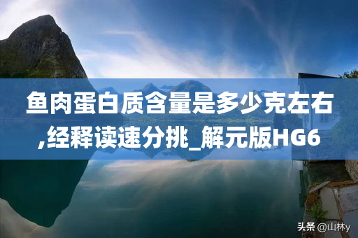 鱼肉蛋白质含量是多少克左右,经释读速分挑_解元版HG6