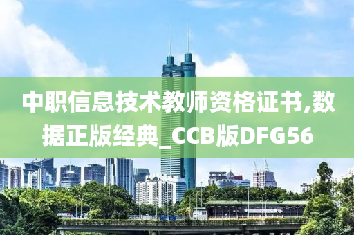 中职信息技术教师资格证书,数据正版经典_CCB版DFG56