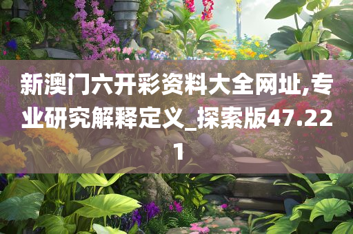 新澳门六开彩资料大全网址,专业研究解释定义_探索版47.221