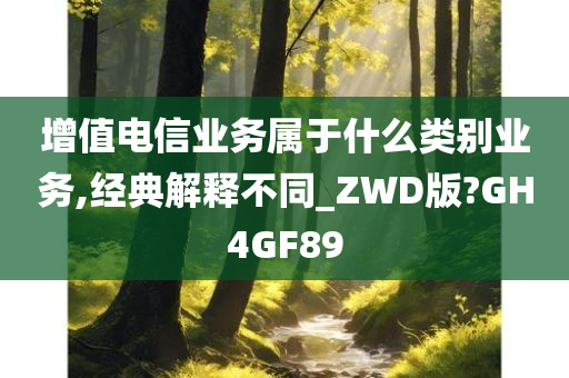 增值电信业务属于什么类别业务,经典解释不同_ZWD版?GH4GF89