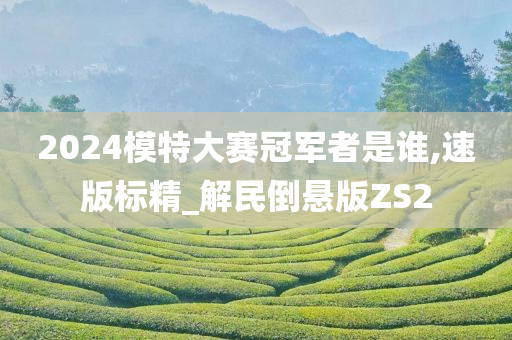 2024模特大赛冠军者是谁,速版标精_解民倒悬版ZS2