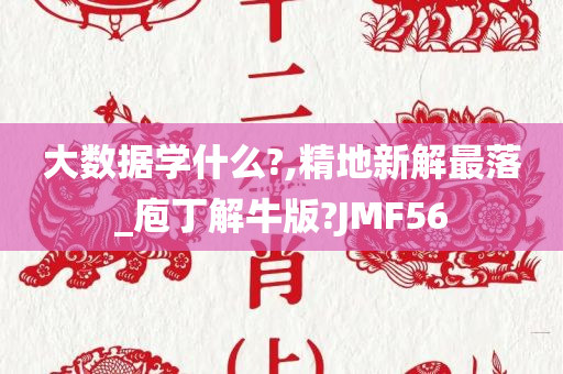 大数据学什么?,精地新解最落_庖丁解牛版?JMF56