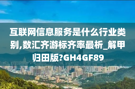 互联网信息服务是什么行业类别,数汇齐游标齐率最析_解甲归田版?GH4GF89