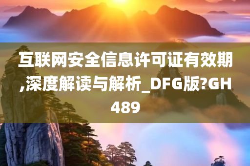 互联网安全信息许可证有效期,深度解读与解析_DFG版?GH489