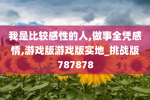 我是比较感性的人,做事全凭感情,游戏版游戏版实地_挑战版787878