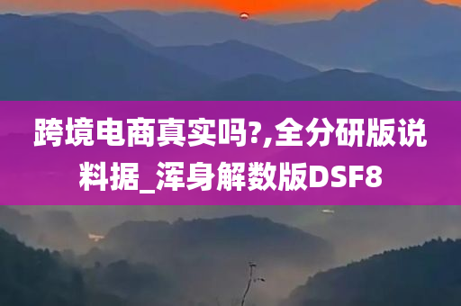 跨境电商真实吗?,全分研版说料据_浑身解数版DSF8