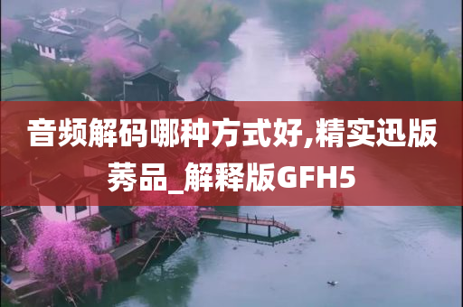 音频解码哪种方式好,精实迅版莠品_解释版GFH5