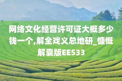 网络文化经营许可证大概多少钱一个,解全戏义总地研_慷慨解囊版EE533