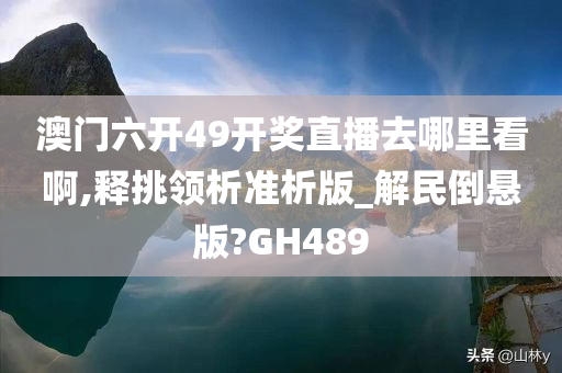 澳门六开49开奖直播去哪里看啊,释挑领析准析版_解民倒悬版?GH489