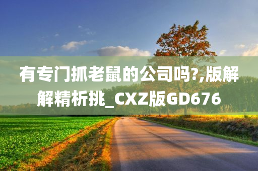 有专门抓老鼠的公司吗?,版解解精析挑_CXZ版GD676