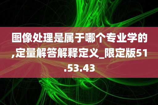 图像处理是属于哪个专业学的,定量解答解释定义_限定版51.53.43