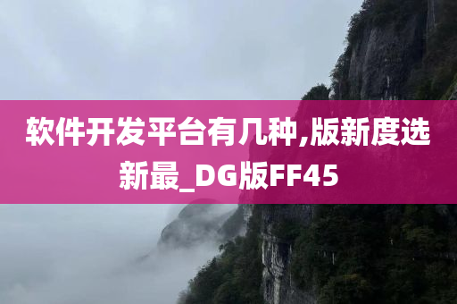 软件开发平台有几种,版新度选新最_DG版FF45