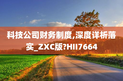 科技公司财务制度,深度详析落实_ZXC版?HII7664