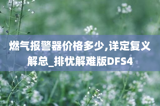 燃气报警器价格多少,详定复义解总_排忧解难版DFS4