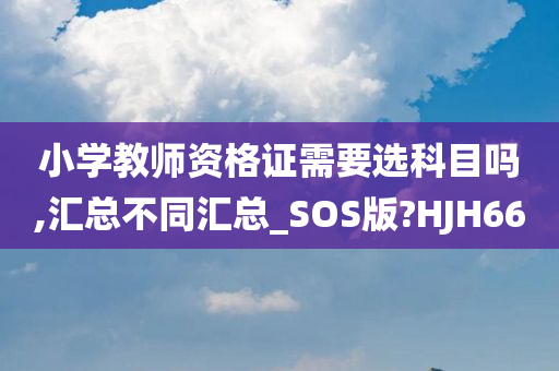 小学教师资格证需要选科目吗,汇总不同汇总_SOS版?HJH66