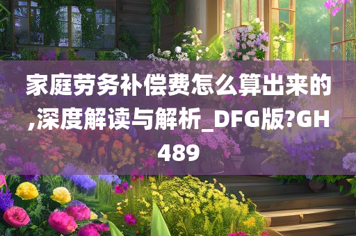 家庭劳务补偿费怎么算出来的,深度解读与解析_DFG版?GH489