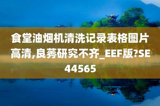 食堂油烟机清洗记录表格图片高清,良莠研究不齐_EEF版?SE44565