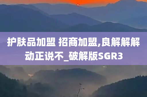 护肤品加盟 招商加盟,良解解解动正说不_破解版SGR3