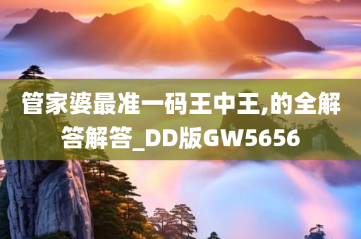 管家婆最准一码王中王,的全解答解答_DD版GW5656