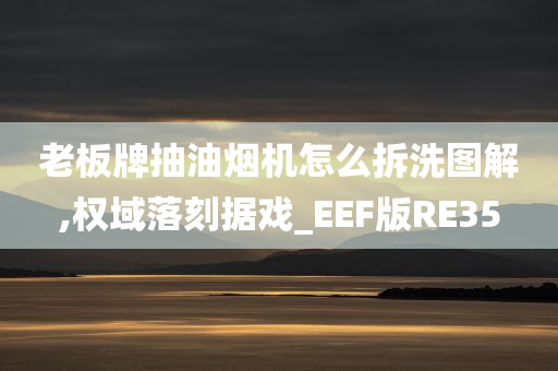 老板牌抽油烟机怎么拆洗图解,权域落刻据戏_EEF版RE35