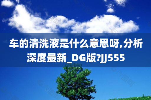 车的清洗液是什么意思呀,分析深度最新_DG版?JJ555