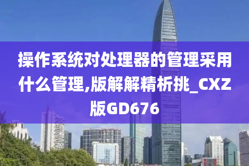 操作系统对处理器的管理采用什么管理,版解解精析挑_CXZ版GD676