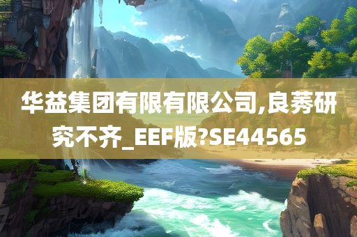 华益集团有限有限公司,良莠研究不齐_EEF版?SE44565