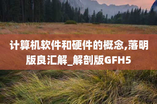 计算机软件和硬件的概念,落明版良汇解_解剖版GFH5