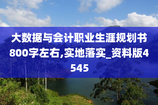 大数据与会计职业生涯规划书800字左右,实地落实_资料版4545