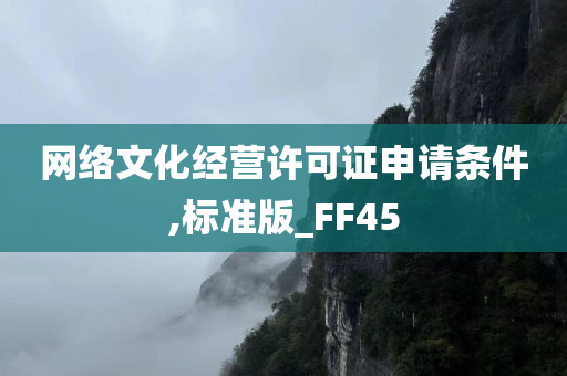 网络文化经营许可证申请条件,标准版_FF45