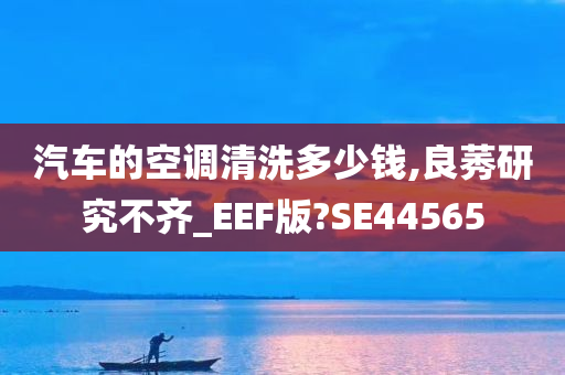 汽车的空调清洗多少钱,良莠研究不齐_EEF版?SE44565