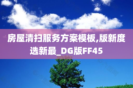 房屋清扫服务方案模板,版新度选新最_DG版FF45