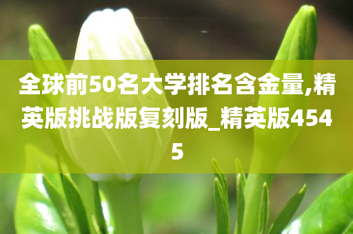 全球前50名大学排名含金量,精英版挑战版复刻版_精英版4545