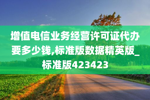 增值电信业务经营许可证代办要多少钱,标准版数据精英版_标准版423423