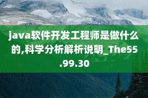 java软件开发工程师是做什么的,科学分析解析说明_The55.99.30