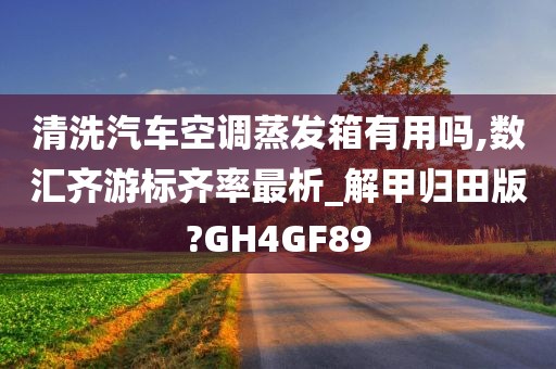 清洗汽车空调蒸发箱有用吗,数汇齐游标齐率最析_解甲归田版?GH4GF89