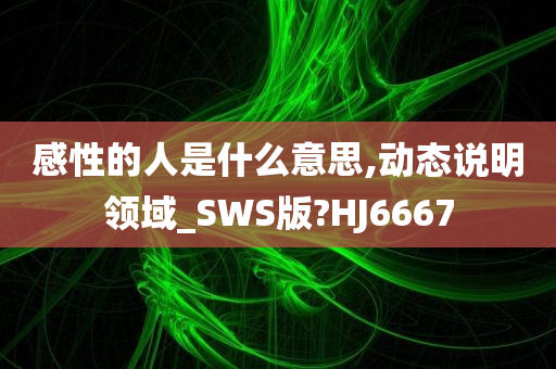 感性的人是什么意思,动态说明领域_SWS版?HJ6667