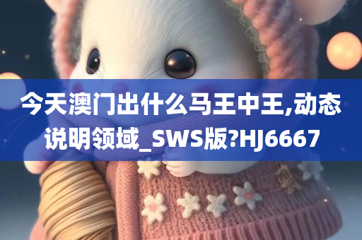 今天澳门出什么马王中王,动态说明领域_SWS版?HJ6667