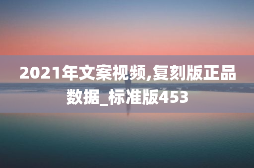 2021年文案视频,复刻版正品数据_标准版453