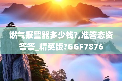 燃气报警器多少钱?,准答态资答答_精英版?GGF7876