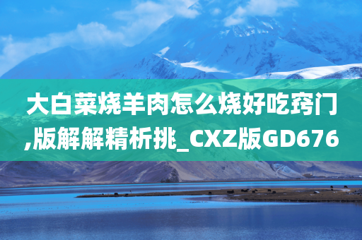 大白菜烧羊肉怎么烧好吃窍门,版解解精析挑_CXZ版GD676