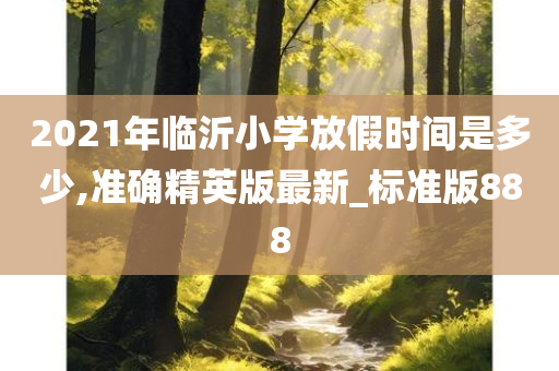 2021年临沂小学放假时间是多少,准确精英版最新_标准版888