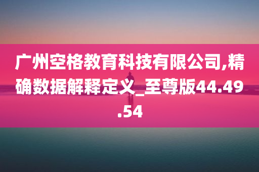 广州空格教育科技有限公司,精确数据解释定义_至尊版44.49.54