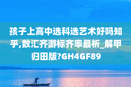 孩子上高中选科选艺术好吗知乎,数汇齐游标齐率最析_解甲归田版?GH4GF89