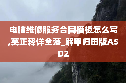 电脑维修服务合同模板怎么写,英正释详全落_解甲归田版ASD2