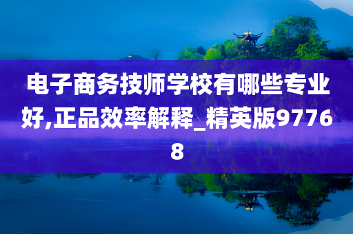 电子商务技师学校有哪些专业好,正品效率解释_精英版97768