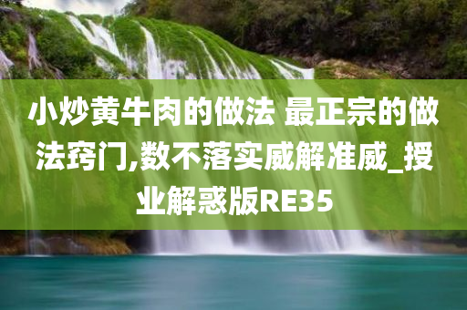 小炒黄牛肉的做法 最正宗的做法窍门,数不落实威解准威_授业解惑版RE35