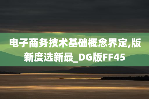 电子商务技术基础概念界定,版新度选新最_DG版FF45