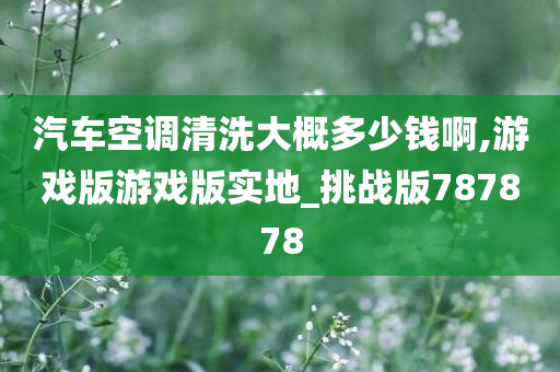 汽车空调清洗大概多少钱啊,游戏版游戏版实地_挑战版787878