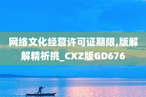 网络文化经营许可证期限,版解解精析挑_CXZ版GD676